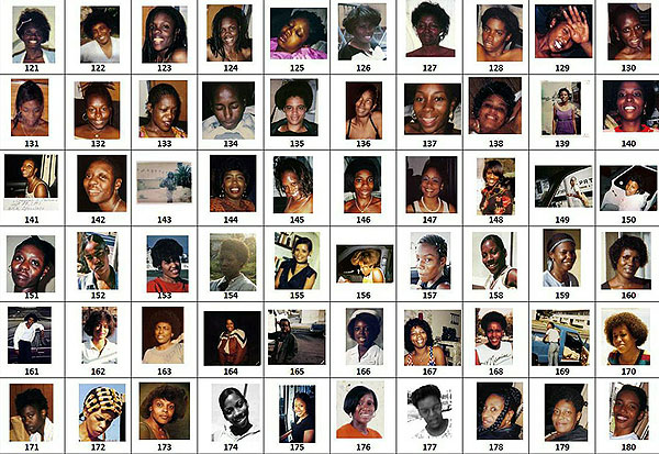 Photo: This handout image, courtesy of the LAPD, shows photographs of about 160 women that were seized from the home of Lonnie David Franklin Jr. On December 17, 2010 the images were posted online by the LAPD to determine whether any of them may have been victims. The photographs were found at Franklin's home after he was arrested July 8 on suspicion of killing at least 10 young women and one man in South Los Angeles between 1985 and 2007. Credit: HO/AFP/Getty Images