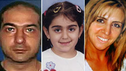 Photo: Family photos of Khachik Safaryan, 43, Lusine Safaryan, 8 and Karine Hakobyan, 38.