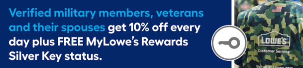 Lowe's Discount for military members and veterans
