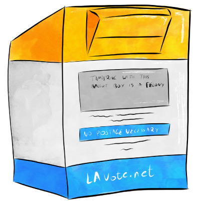 An L.A. County ballot drop box