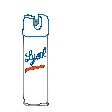An illustration of Lysol spray