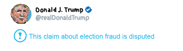 A Tweet from President Donald Trump censored by Twitter for being misleading