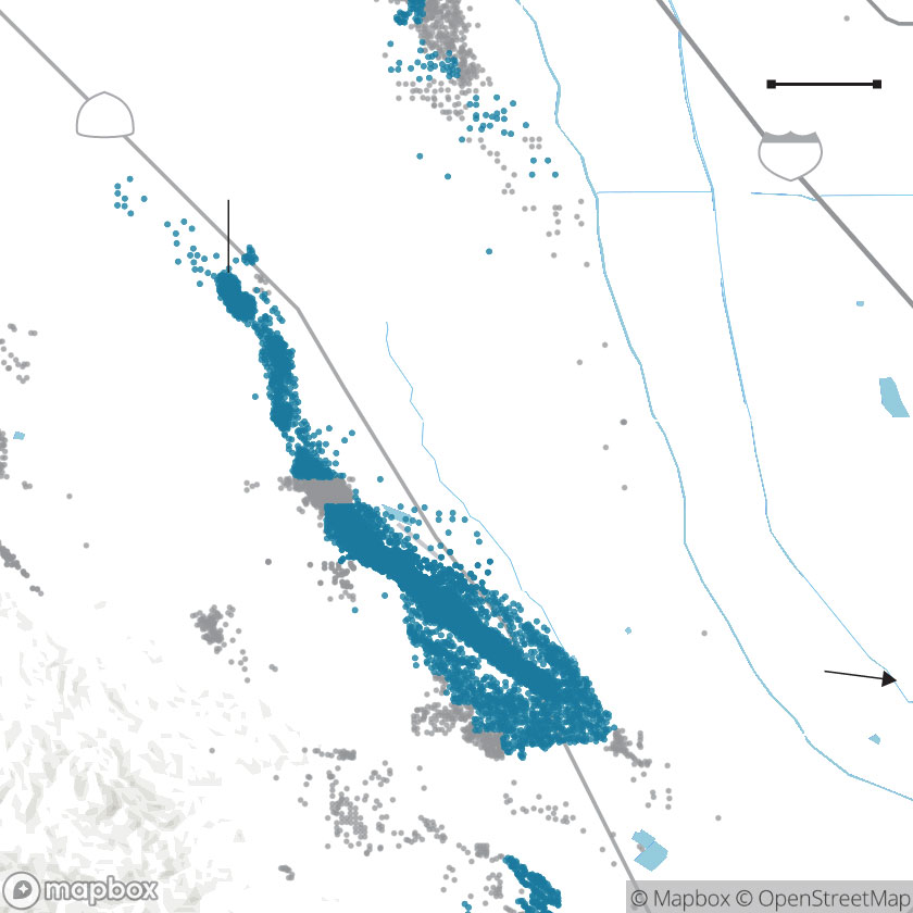 The North and South Belridge Oil Fields sit about 40 miles west of Bakersfield.