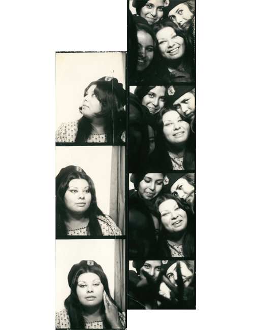 Photo strips of Gloria Arellanes, Lorraine Escalante, Hilda Reyes and Arlene Sánchez