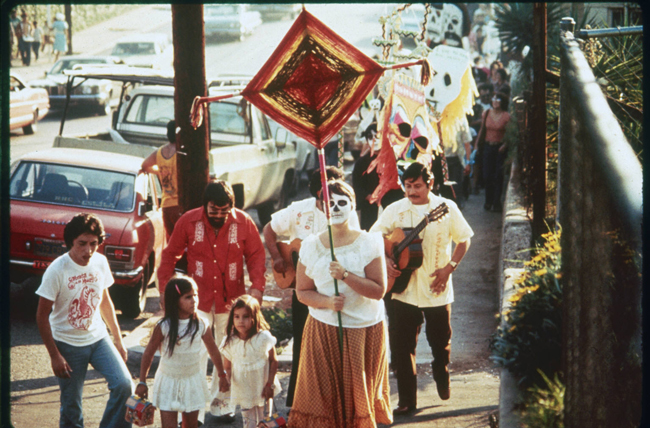A Day of the Dead procession in 1976.