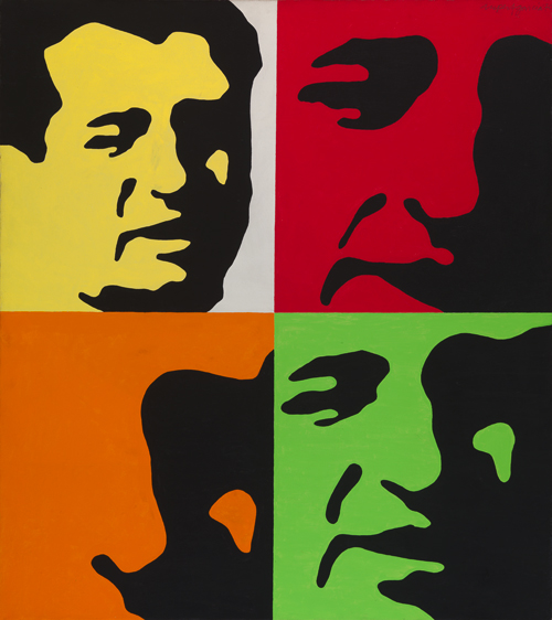 A painting of Ruben Salazar by Rupert García