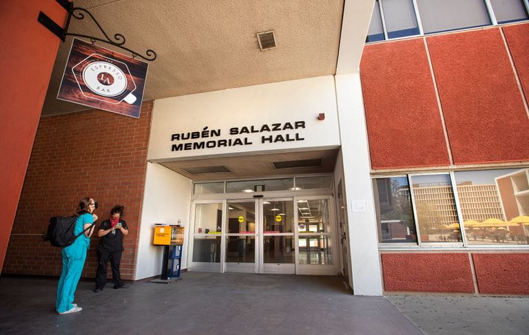 Ruben Salazar Memorial Hall on the campus of Cal State Los Angeles.