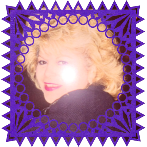 Photo of Mother in a frame with papel picado.