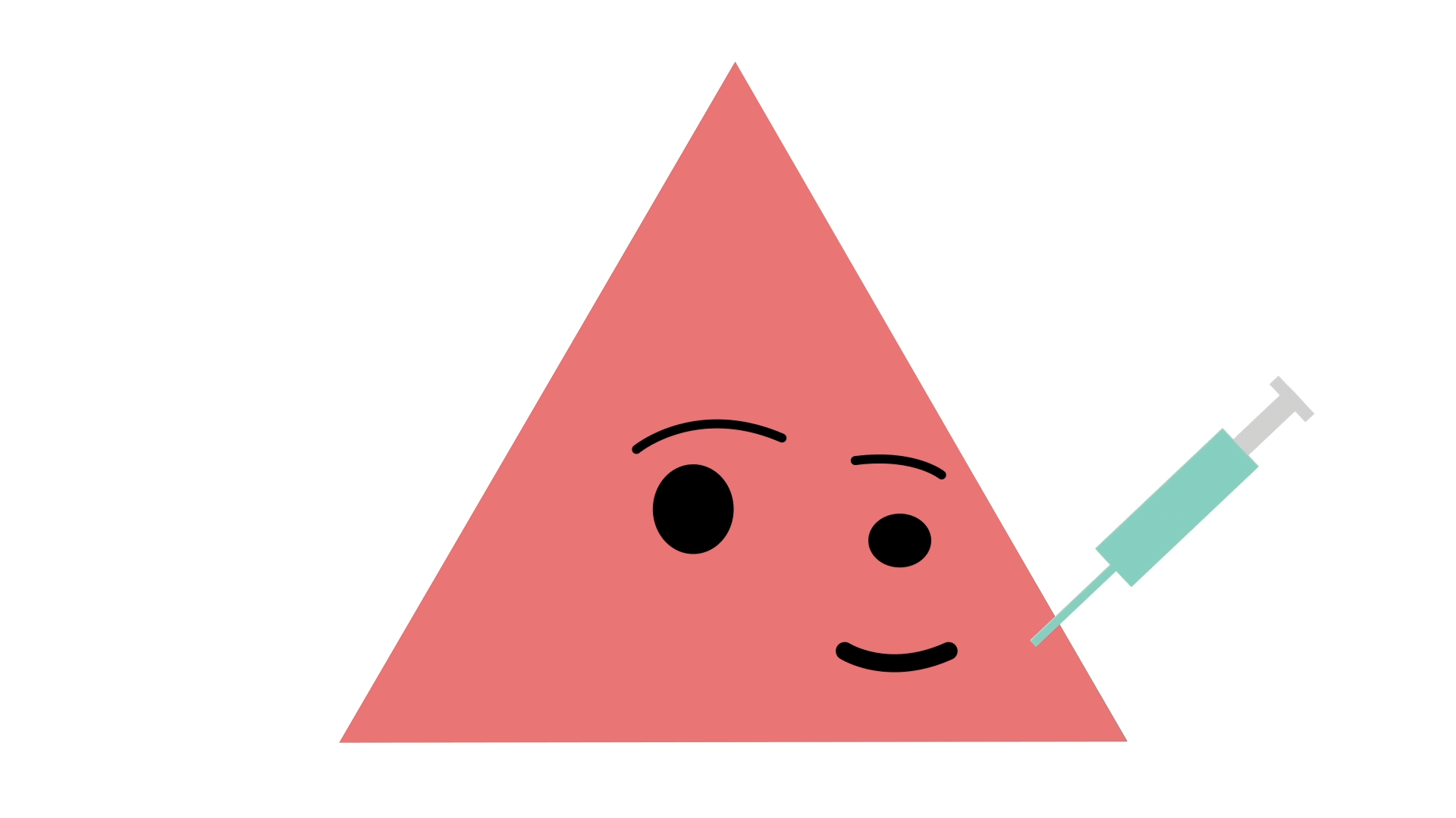 gif of a rectangle character getting vaccinated