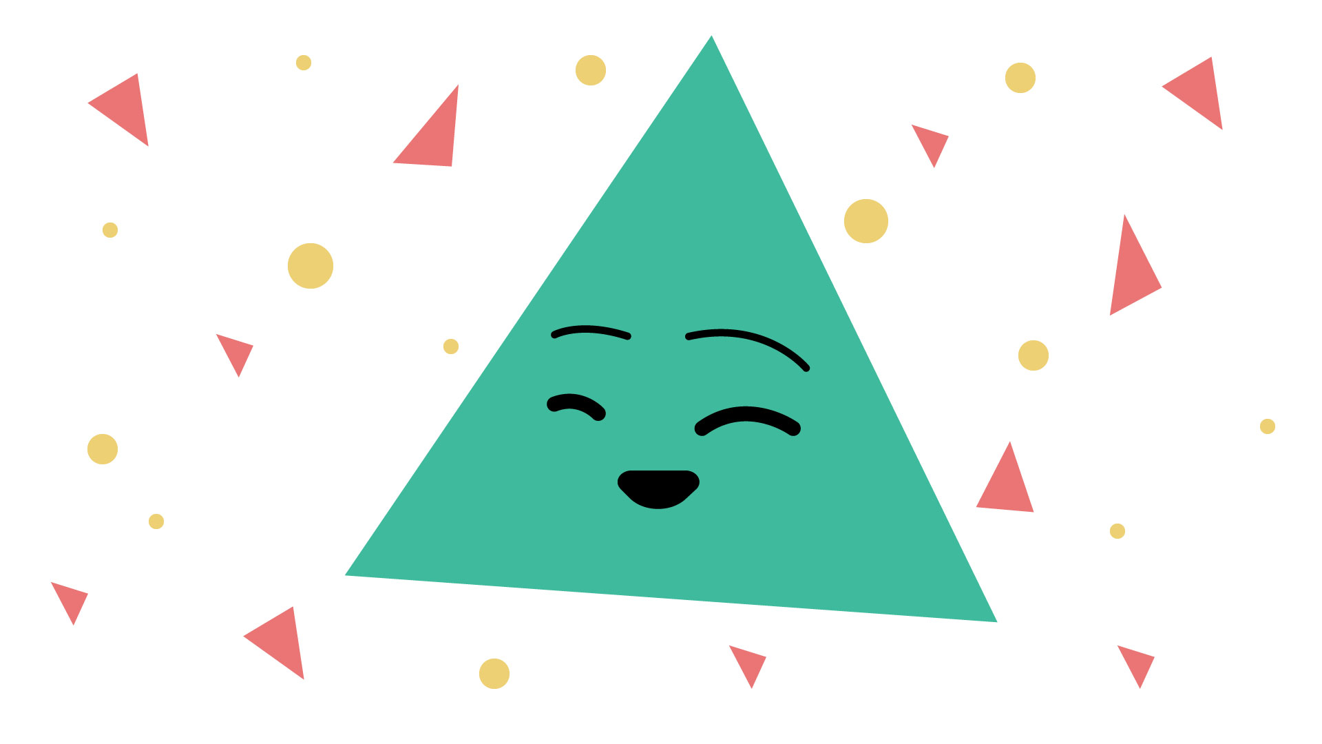 image of the triangle character celebrating