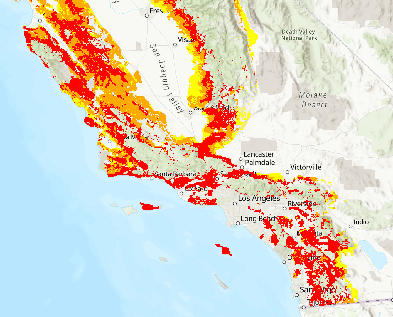 2022 Fire Hazard Severity Zone map