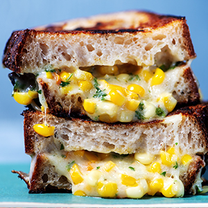 Korean corn grilled cheese