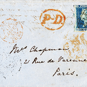 A weathered old envelope from an anti-slavery activist