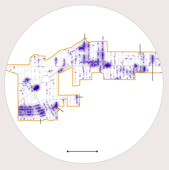 Map shows where jacaranda trees are in West Hollywood