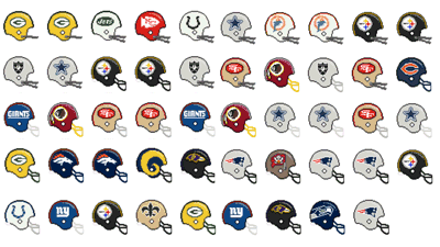 Super Bowl helmets