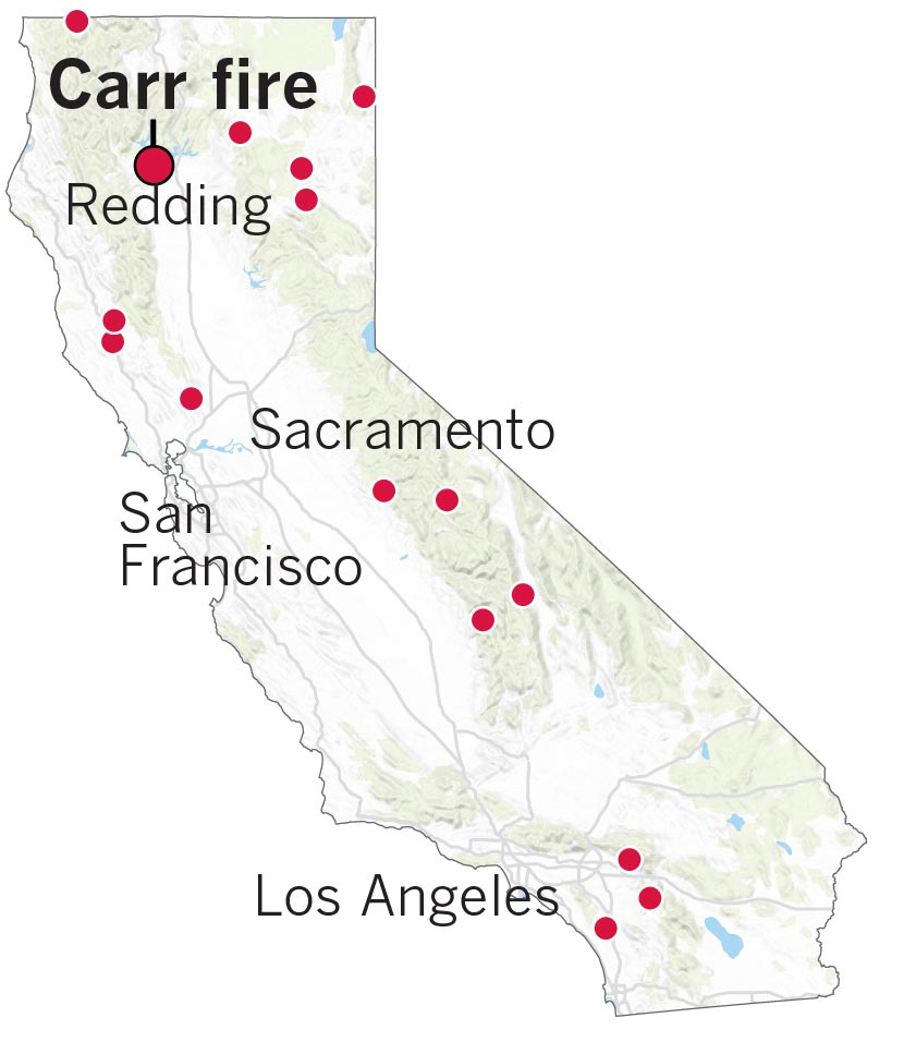 here's where the carr fire destroyed homes in northern