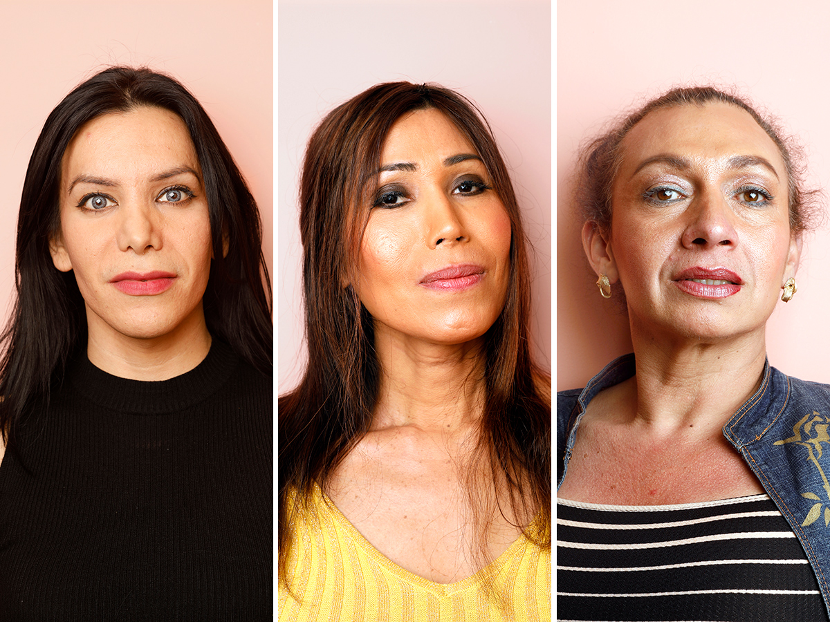 Transgéneros Unidas members, from left, Luxia Gomez, Monica Rios and Vividiana.