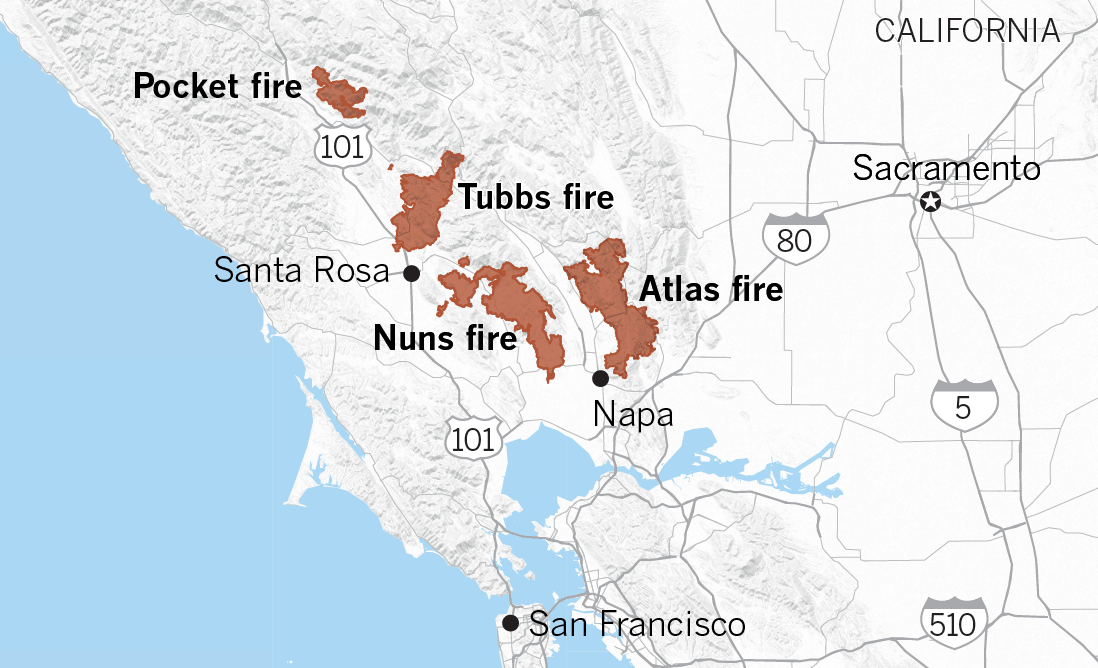 map of fires in northern california Here S Where More Than 7 500 Buildings Were Destroyed And Damaged map of fires in northern california