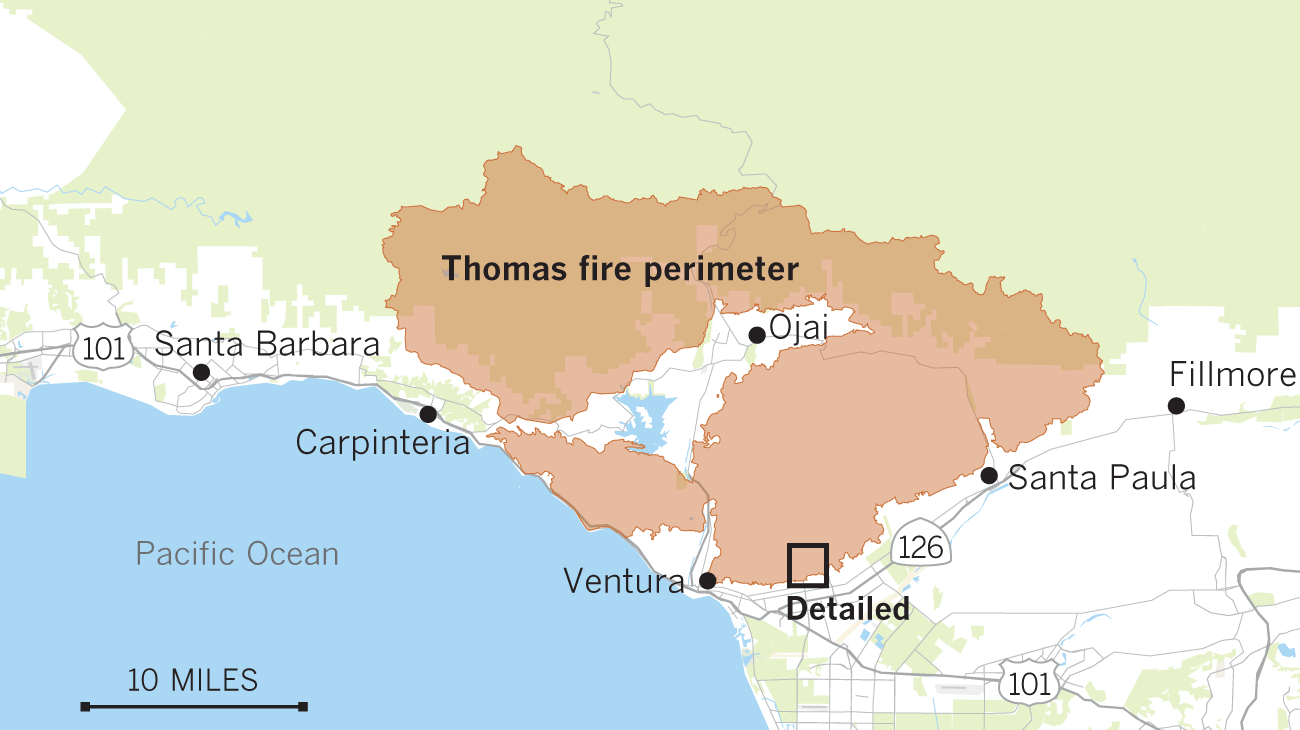 Before And After Where The Thomas Fire Destroyed Buildings In