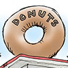 illustration of a doughtnut store