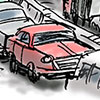 illustration of vehicle traffic