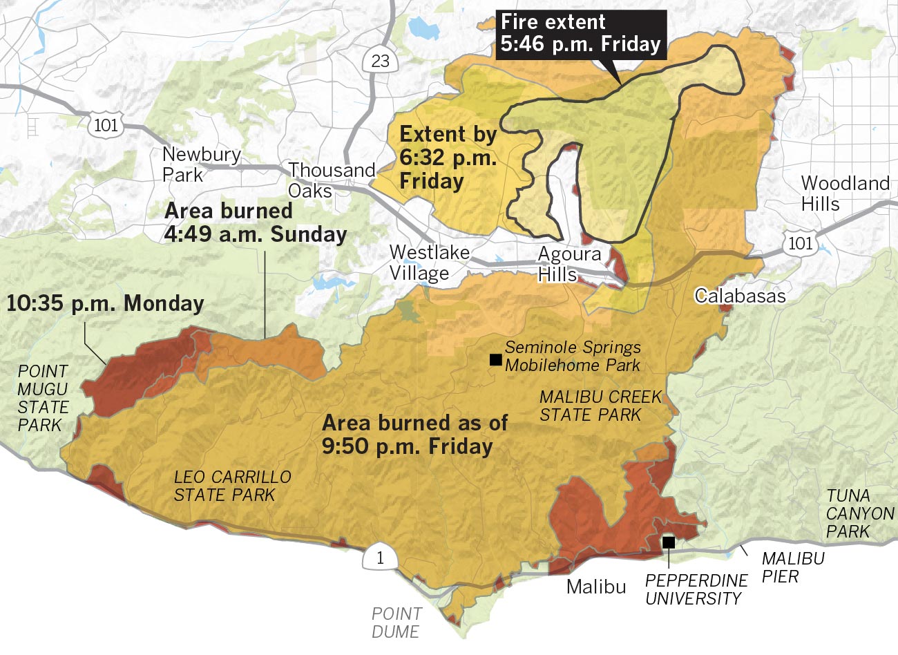 Here U2019s Where The Woolsey Fire Burned Through The Hills Of