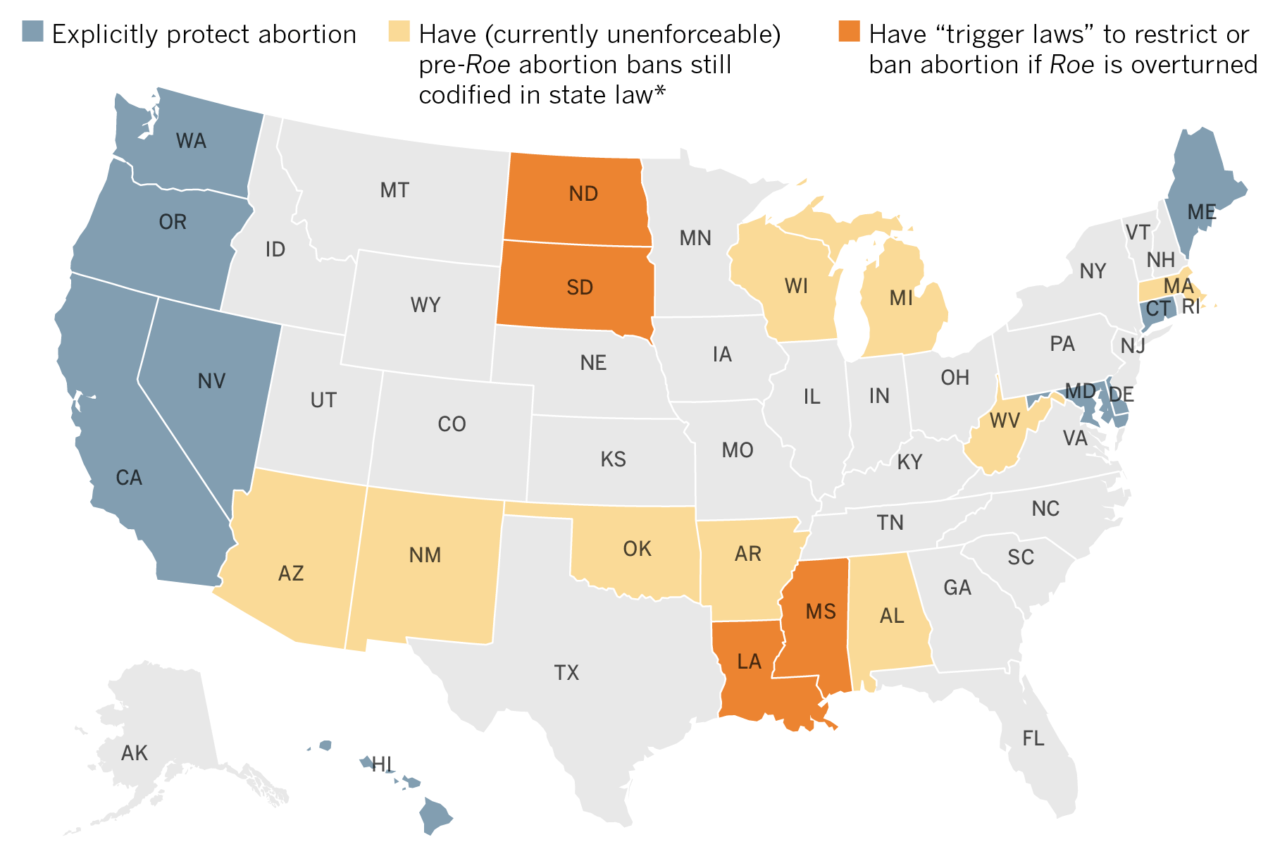 Abortion Laws By State Chart