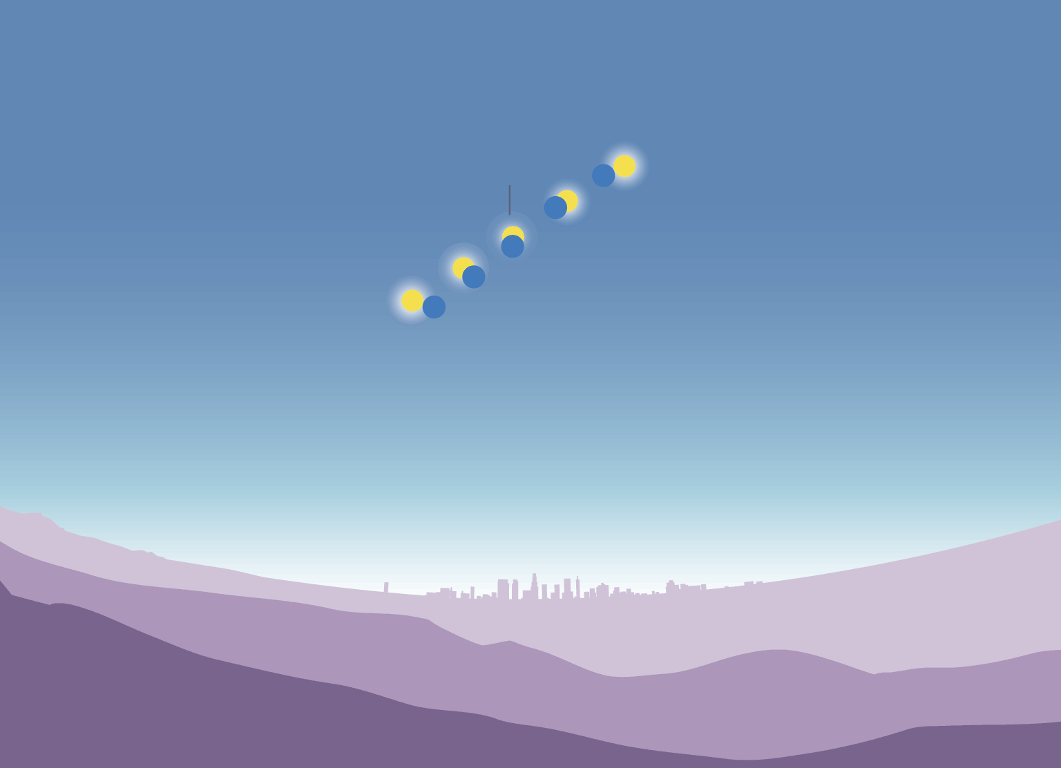 Diagram shows the partial solar eclipse from southeast Los Angeles, peaking at 11:12 a.m. pacific standard time on April 8.