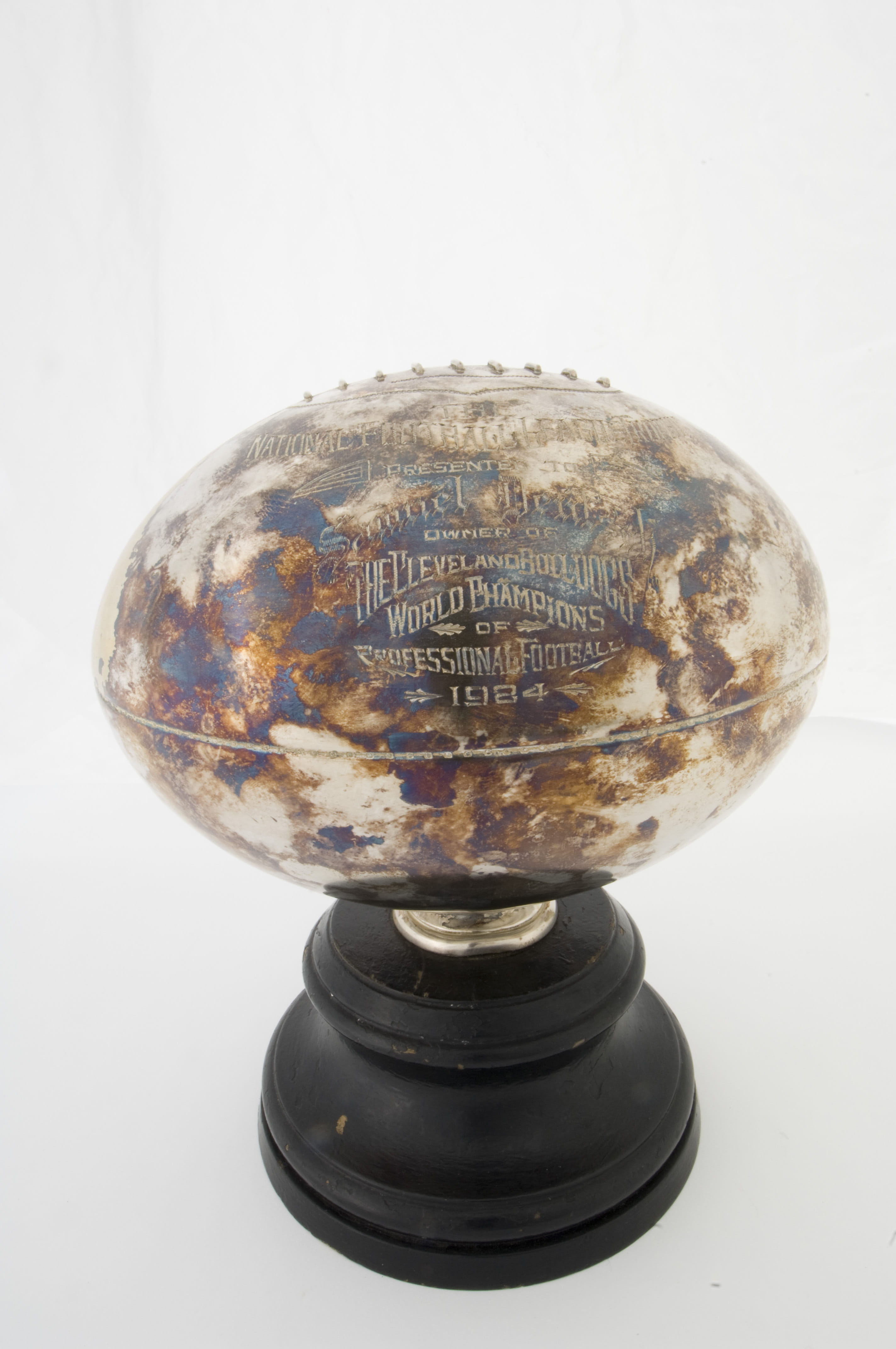 Cleveland Bulldogs 1924 championship trophy.