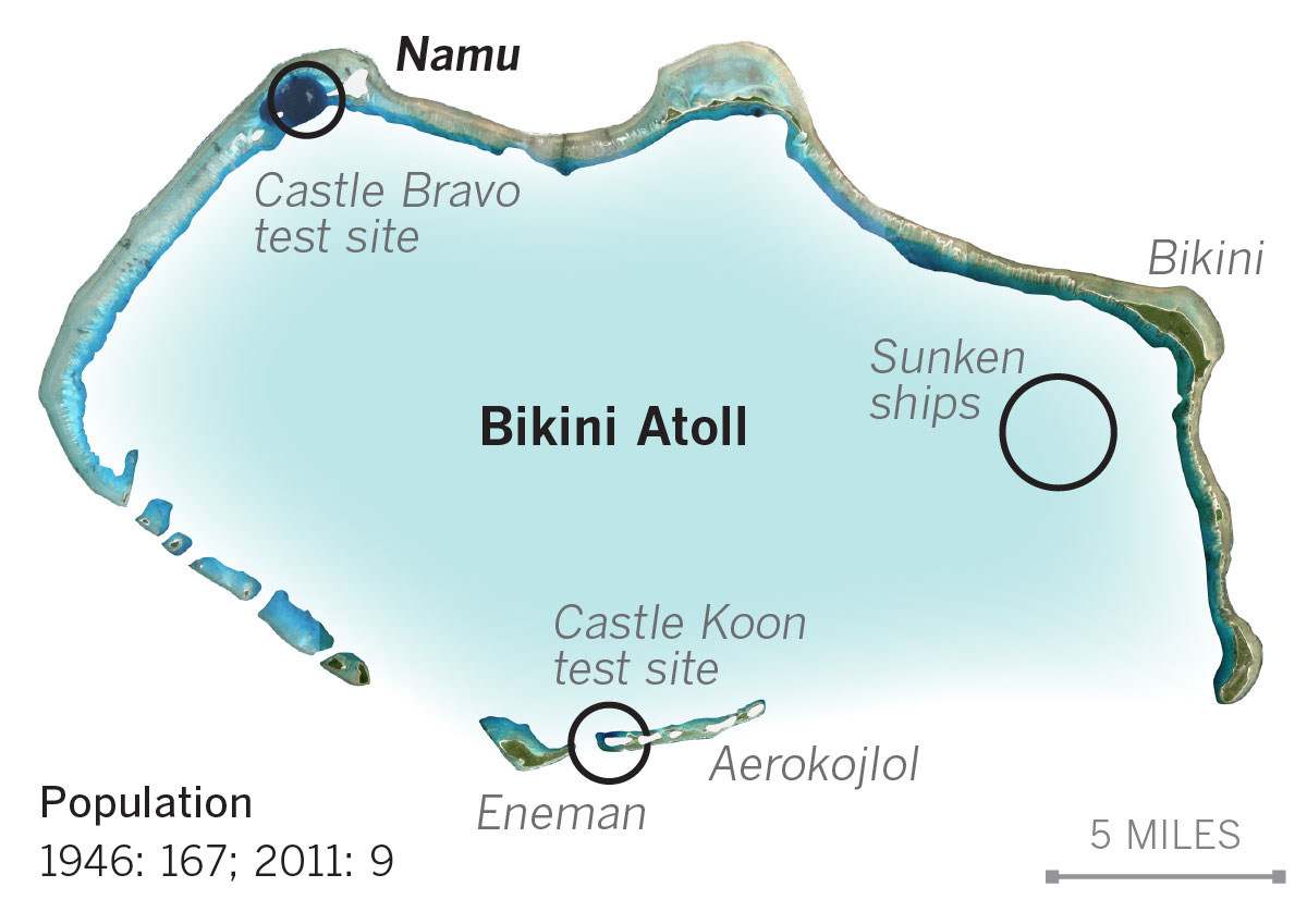 map of Bikini Atoll