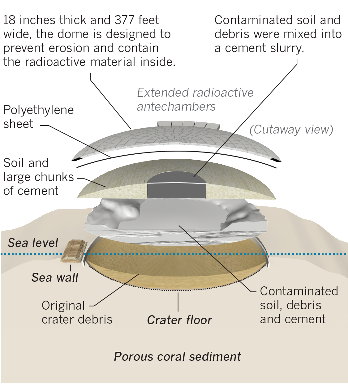 graphic showing what is underneath the dome