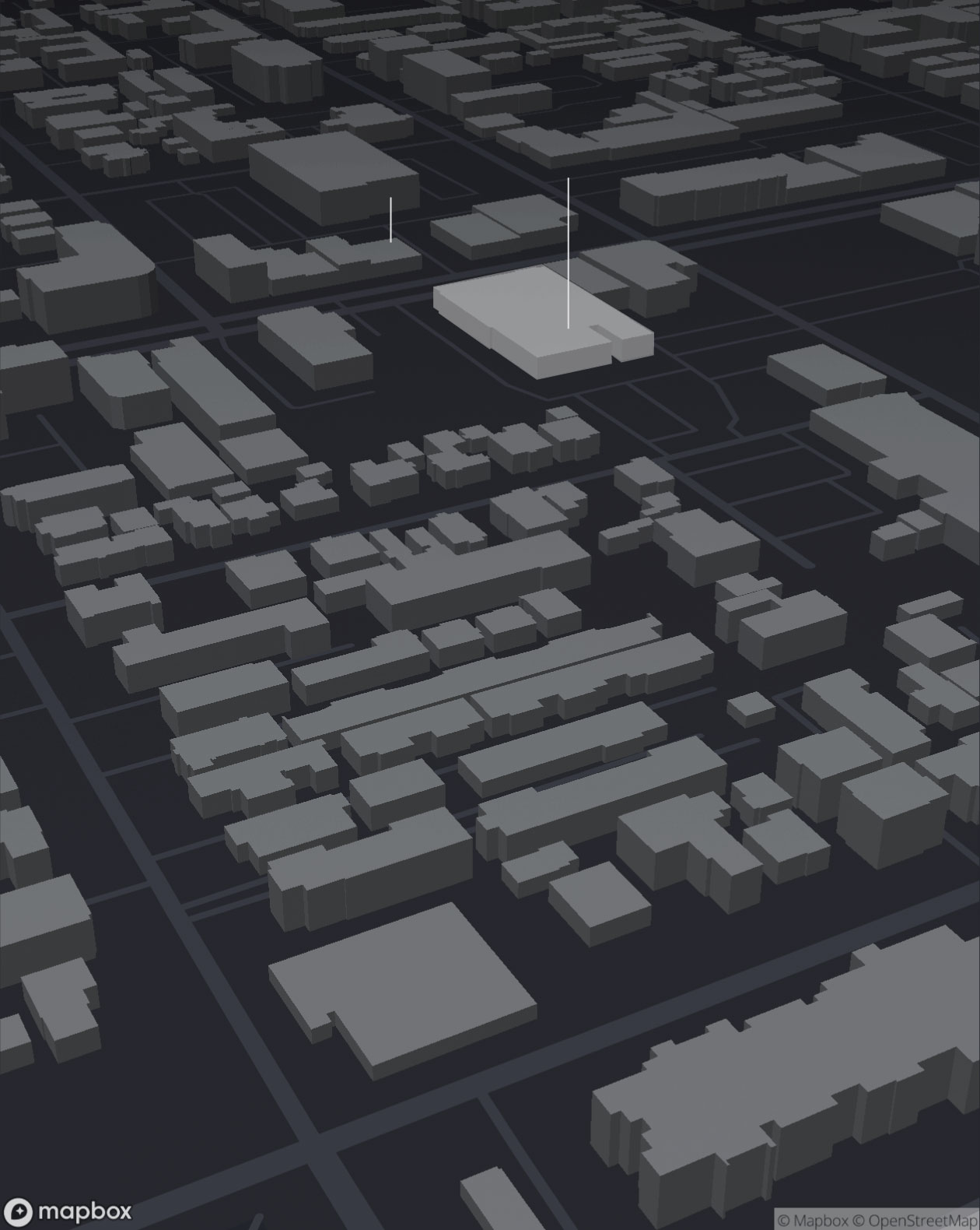 Map of Star Ballroom and surrounding buildings