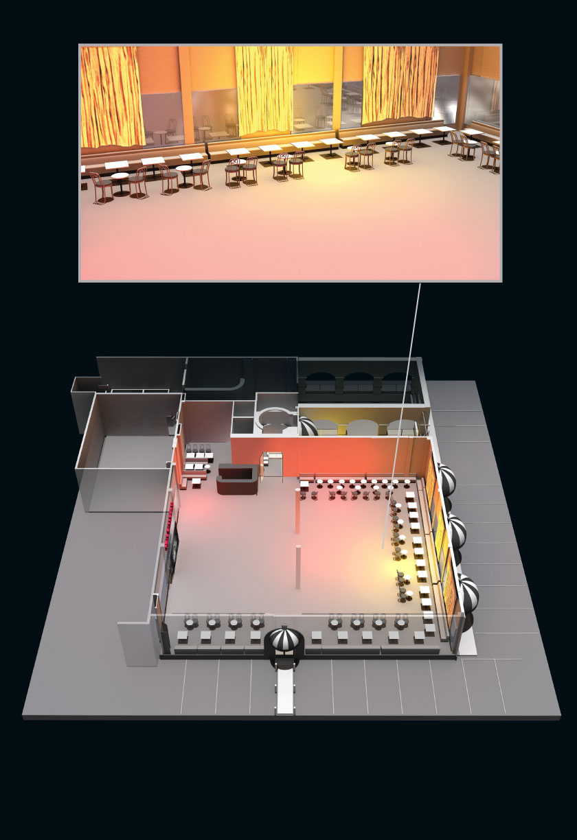 A diagram showing the layout of Star Ballroom and where the gunman entered the room. Shally sat nearthe south wall. When the gunman began shooting, some people fled out of the west exit while others hid under tables.