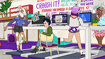 The high-energy workspace at Girl Croosh. (Netflix)