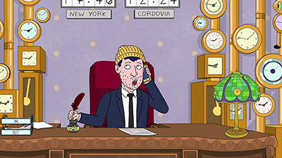 Todd busy at work at WhatTimeIsItRightNow.com. (Netflix)