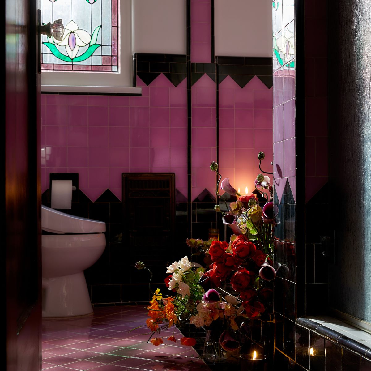 Luxury is not a walk-in shower with a toilet. It’s a vintage tile L.A. bathroom