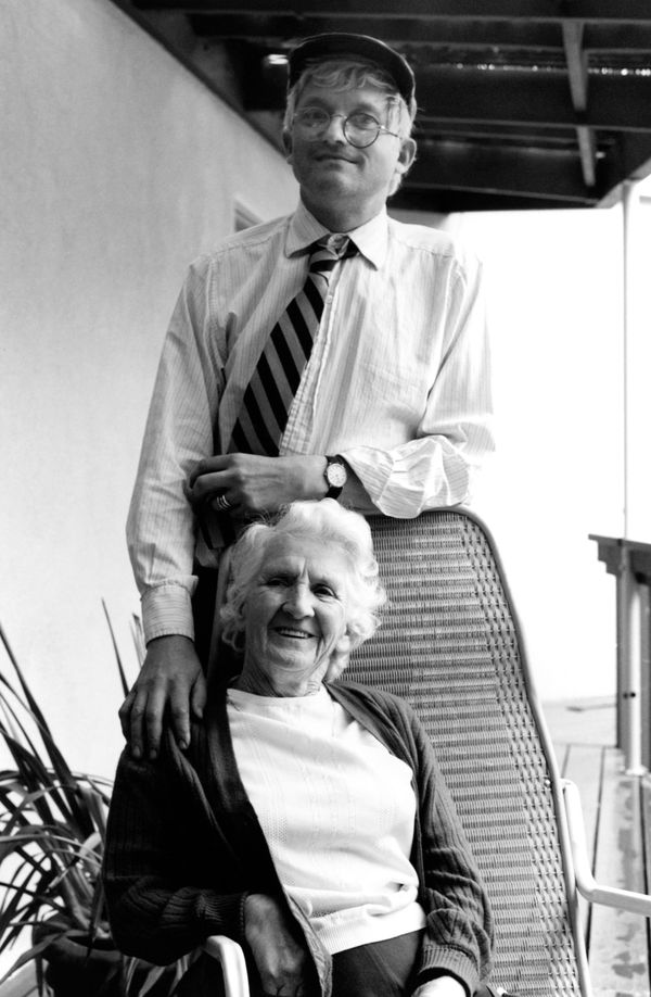 My father photographed David Hockney and his mother in the ‘80s. It’s an image I haven’t stopped thinking about