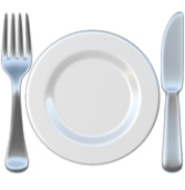 A plate and cutlery emoji