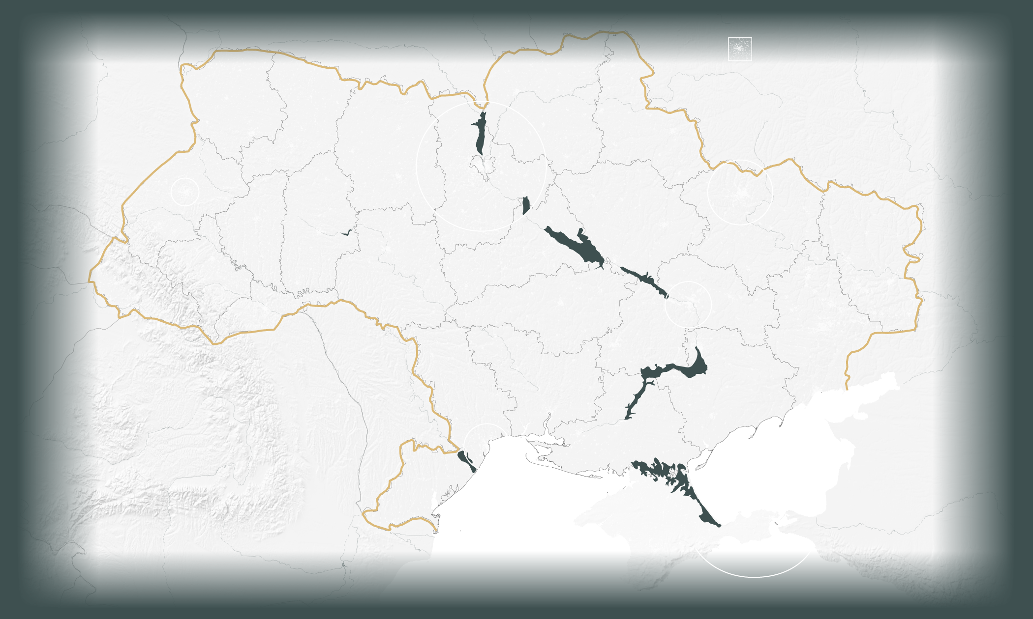 A map of Ukraine shows its most populated areas. Kyiv has the largest population, with 3 million people.